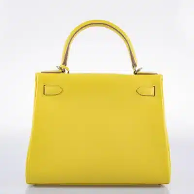 Hermès Kelly 28 Retourne Lime Evercolor back1