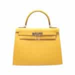 Hermès Kelly 28 Sellier Jaune Ambre Epsom Gold Hardware Replica Designer Bags