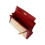 Hermès Kelly 32 Red and Cream Beige Epsom Gold Hardware