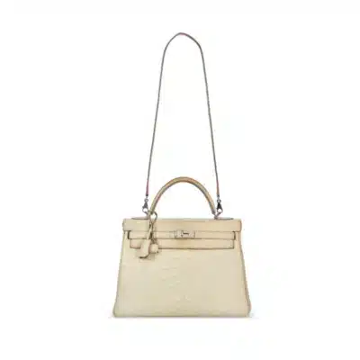 Hermès Kelly 32 Retourné Beton Matte Alligator Mississippiensis Palladium Hardware replica handbags online