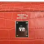 Hermès Kelly 35 Retourne Sanguine Matte Alligator Mississippiensis Palladium Hardware