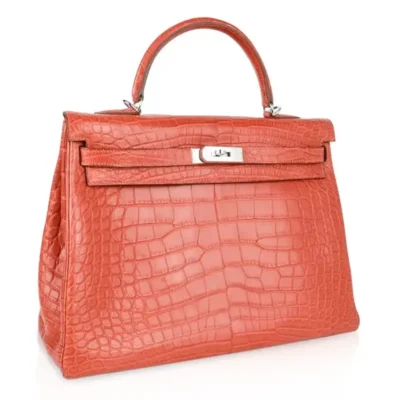 Hermès Kelly 35 Retourne Sanguine Matte Alligator Mississippiensis Palladium Hardware