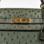 Hermès Kelly 35 Sellier Vert Olive Ostrich Gold Hardware