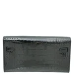 Hermès Kelly 28 Elan Black Shiny Porosus Crocodile Palladium Hardware Affordable designer bag dupes