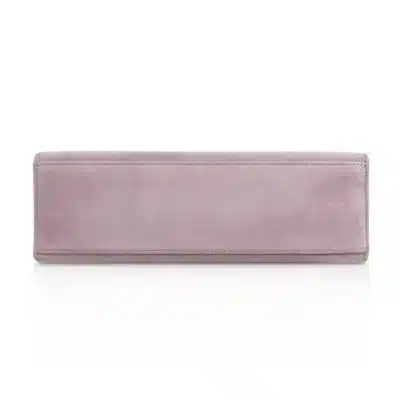 Hermès Kelly Pochette Lilac Doblis Suede Palladium Hardware Replica inspired