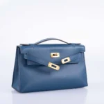 Hermès Kelly Pochette Navy Swift Gold Hardware