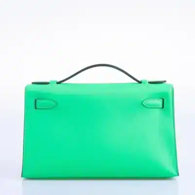 Hermès Kelly Pochette Vert Comics Swift Gold Hardware Lushentic Grade Bags