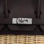 Hermès Limited Edition 2021 Birkin 25 Picnic Natural/Rouge Sellier Swift Osier Wicker Palladium Hardware