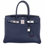 Hermès Limited Edition Birkin 30 Blue Nuit and Rose Pourpre Togo Palladium Hardware Luxury bag lookalikes