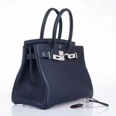 Hermès Limited Edition Birkin 30 Blue Nuit and Rose Pourpre Togo Palladium Hardware Luxury bag lookalikes