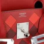 Hermès Limited Edition Tressage Birkin 30 Rouge De Coeur/Rouge H/Rouge Piment Swift & Epsom Palladium Hardware Replica inspired