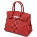 Hermès Limited Edition Tressage Birkin 30 Rouge De Coeur/Rouge H/Rouge Piment Swift & Epsom Palladium Hardware Replica inspired