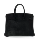 Hermès Limited Edition Birkin 35 Black Doblis Suede Gold Hardware Luxury bag