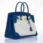 Hermès Limited Edition Replica Birkin 35 Ghillies Argyle/Etoupe Swift Palladium Hardware