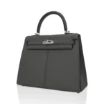 Hermès Limited Edition Kelly 25 Padded Gris Meyer Swift Palladium Hardware