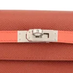 Hermès Limited Edition Kelly 25 Sellier Rouge Venitien/Rouge Sellier/Rose Texas Epsom Palladium Hardware Lushentic Grade bags