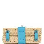 Hermes Limited Edition Mini Kelly 20 Picnic Bleu Du Nord Swift & Osier Palladium Hardware