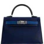 Hermès Limited Edition Mini Kelly 20 Tricolor Bleu Saphir/Bleu France/Black Epsom Palladium Hardware Luxury bag lookalikes