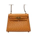 Hermès Mini Kelly 20 Cognac Ostrich Gold Hardware Replica Bags