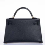 Hermès Mini Kelly 20 II Sellier Black Epsom Gold Hardware Replica Quality