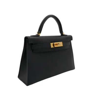 Hermès Mini Kelly 20 II Sellier Black Epsom Gold Hardware Replica Quality