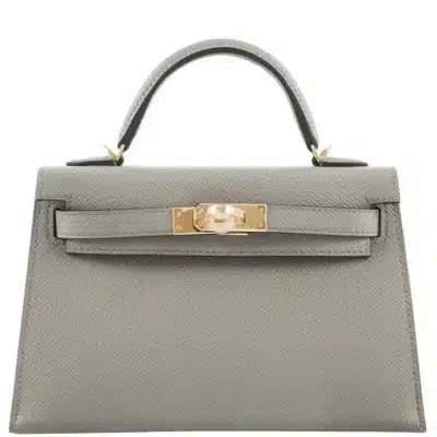 Hermès Mini Kelly 20 II Sellier Gris Asphalte Epsom Gold Hardware