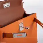 Hermès Mini Kelly 20 II Sellier Orange Verso Gold Chevre Palladium Hardware