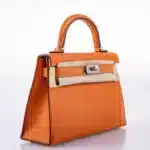 Hermès Mini Kelly 20 II Sellier Orange Verso Gold Chevre Palladium Hardware