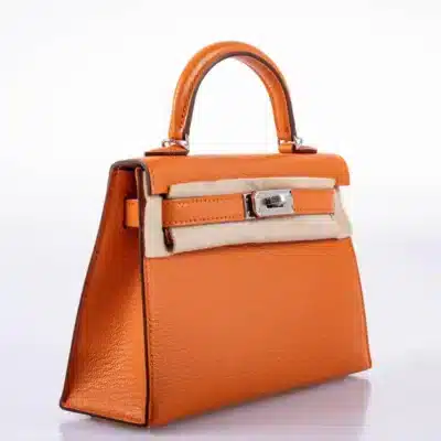 Hermès Mini Kelly 20 II Sellier Orange Verso Gold Chevre Palladium Hardware