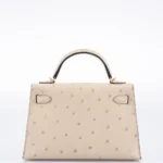 Hermès Mini Kelly 20 II Sellier Parchemin Ostrich Gold Hardware replica handbags online