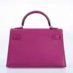 Hermès Mini Kelly 20 II Sellier Rose Pourpre Chevre Palladium Hardware Affordable