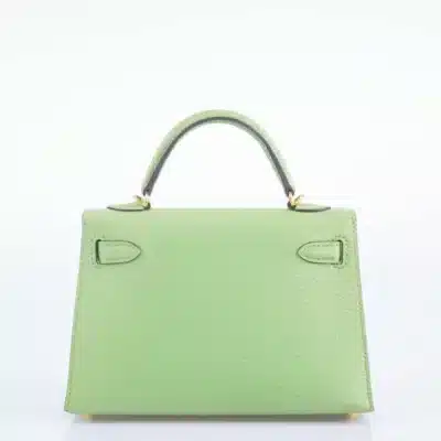 Hermès Mini Kelly 20 II Vert Criquet Chèvre Mysore Gold Hardware