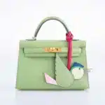 Hermès Mini Kelly 20 II Vert Criquet Chèvre Mysore Gold Hardware