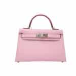 Hermès Mini Kelly 20 Mauve Sylvestre Epsom Palladium Hardware