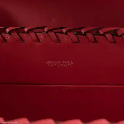 Hermès Mini Kelly 20 Picnic Rouge De Coeur Swift & Osier Wicker logo1