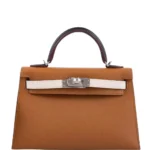 Hermès HSS Mini Kelly 20 Tri-Color Gold/Nata/Black Epsom Palladium Hardware Replica Bags