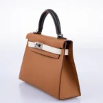 Hermès HSS Mini Kelly 20 Tri-Color Gold/Nata/Black Epsom Palladium Hardware Replica Bags