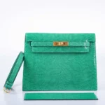 Hermès Mini Kelly II Danse Menthe Niloticus Lizard Gold Hardware Lushentic bags