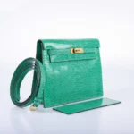 Hermès Mini Kelly II Danse Menthe Niloticus Lizard Gold Hardware Lushentic bags