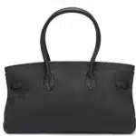 Hermès Rare Collectible 2009 Birkin 42 “Shoulder Birkin" Black Clemence JPG Shoulder Palladium Hardware