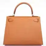 Hermès Rare Collectible 2018 Kelly 28 Sellier Gold/Celeste/Blue Epsom, Myore & Clemence Resort S Palladium Hardware