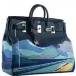 Hermès Rare Collectible 2019 Birkin 50 Blue De Prusse Togo, Swift & Clemence Endless Road Haute À Courroies Palladium Hardware