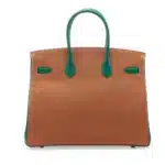 Hermès HSS 2020 Custom Birkin 35 Gold And Malachite Epsom Gold Hardware