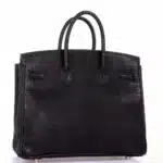 Hermès Rare Collectible Birkin 25 Black Salvator Lizard Jacob & Co. Diamond Encrusted 18k White Gold Hardware