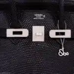 Hermès Rare Collectible Birkin 25 Black Salvator Lizard Jacob & Co. Diamond Encrusted 18k White Gold Hardware