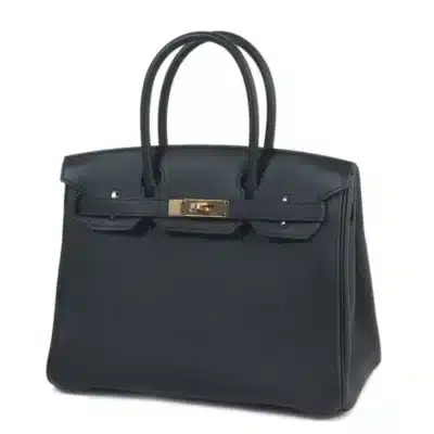 Hermès Rare Collectible Birkin 30 Black Swift, Togo & Toile H 3 In 1 Handbag Gold Hardware