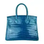 Hermès Rare Collectible Birkin 30 Blue Izmir Shiny Niloticus Crocodile Gold Hardware