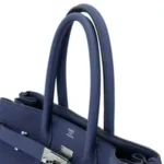 Hermès Rare Collectible Birkin 30 Blue Sapphire Togo, Swift, & Canvas 3 In 1 Handbag Palladium Hardware Lushentic inspired bags