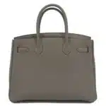 Hermès Rare Collectible Birkin 30 Gris Meyer Togo & Canvas 3 In 1 Handbag Palladium Hardware