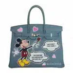 Hermès Rare Collectible Birkin 35 Mickey Mouse Ciel Togo Palladium Hardware